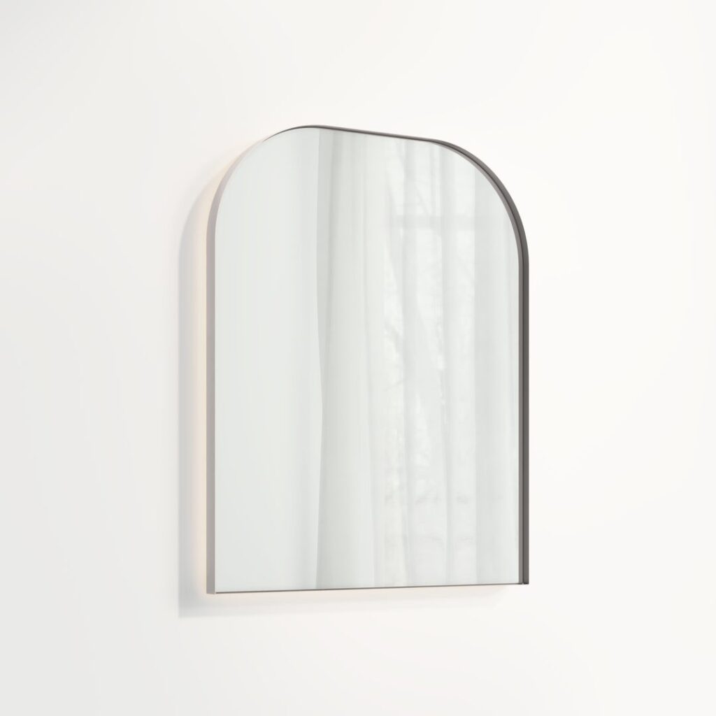 Arch Wall Mirror LED 600 x 750mm - Stainless Steel