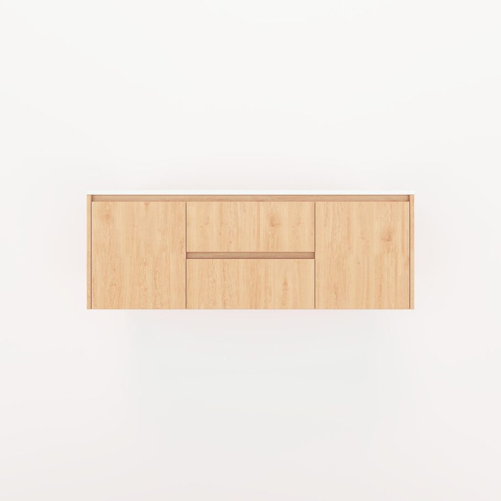 Archer 2-Door with Centre Drawers 1428mm - Pure Oak - 1 Cut-Out