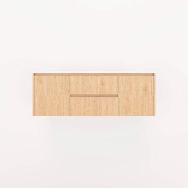 Archer 2-Door with Centre Drawers 1428mm - Pure Oak - 1 Cut-Out