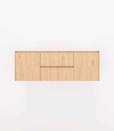 Archer 2-Door with Centre Drawers 1428mm - Pure Oak - No Cut-Out