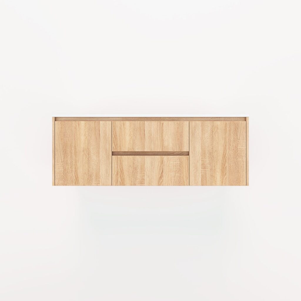 Archer 2-Door with Centre Drawers 1428mm - White Ash Oak