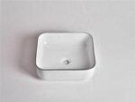 Aries - 38 in Gloss White with Black Rim - CLA-423-CBLG | 380x380x140mm