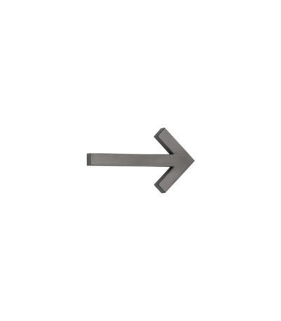 Arrow Sign - 60mm - Brushed Gunmetal