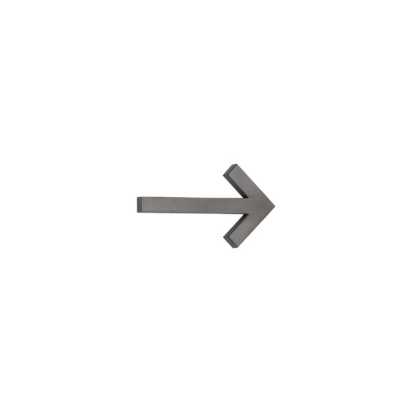 Arrow Sign - 60mm - Brushed Gunmetal