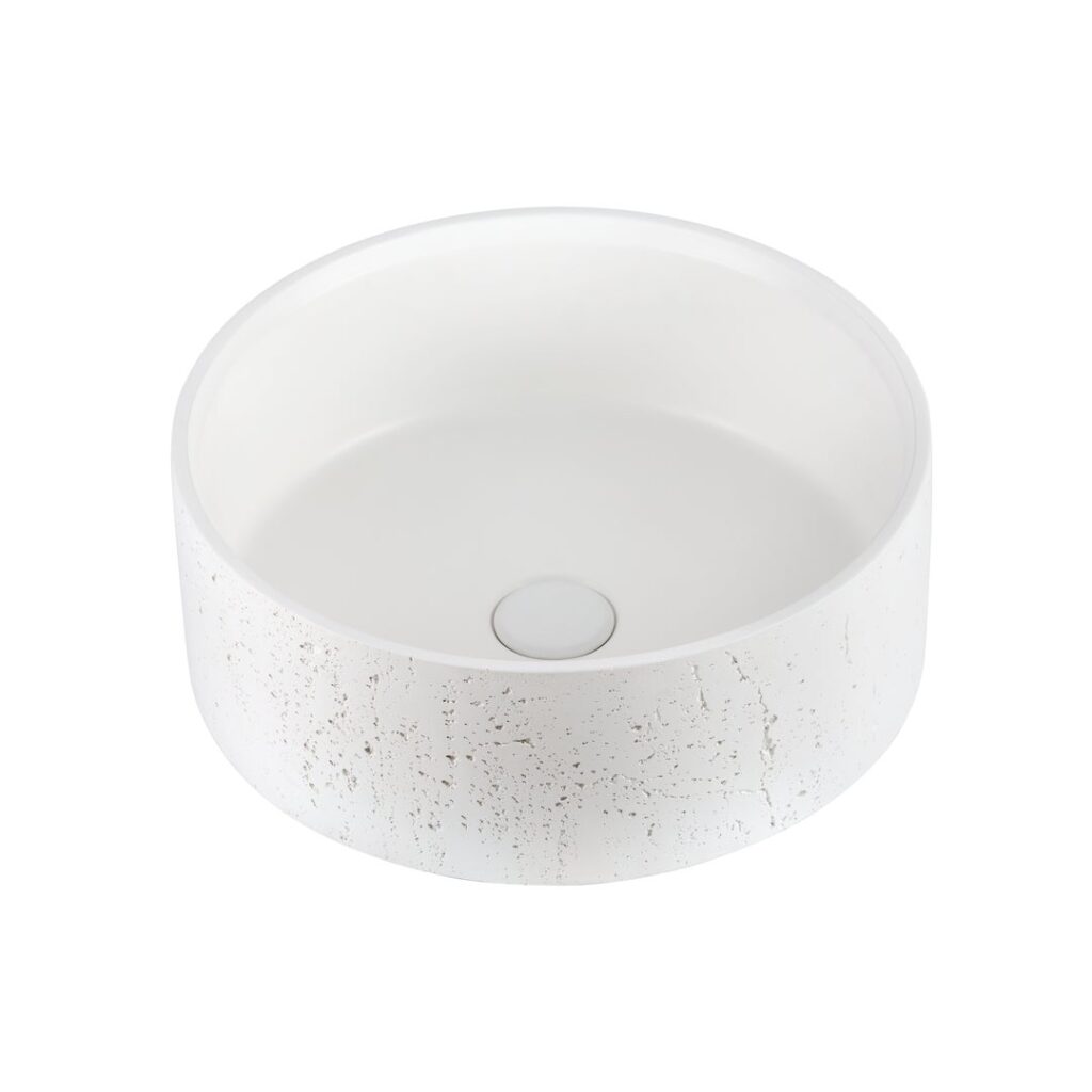 Atelis Concrete Basin - Matte White