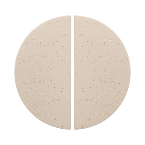 Atelis Concrete Half Moon Entry Door Pull (Pair) - Almond