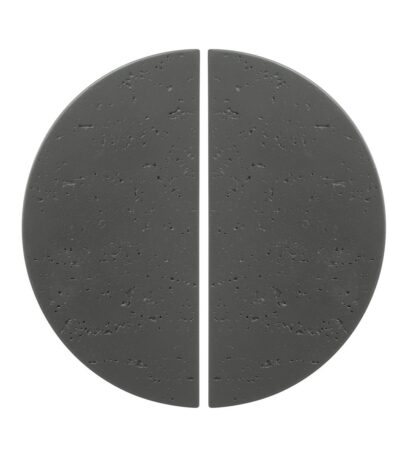 Atelis Concrete Half Moon Entry Door Pull (Pair) - Dark Grey