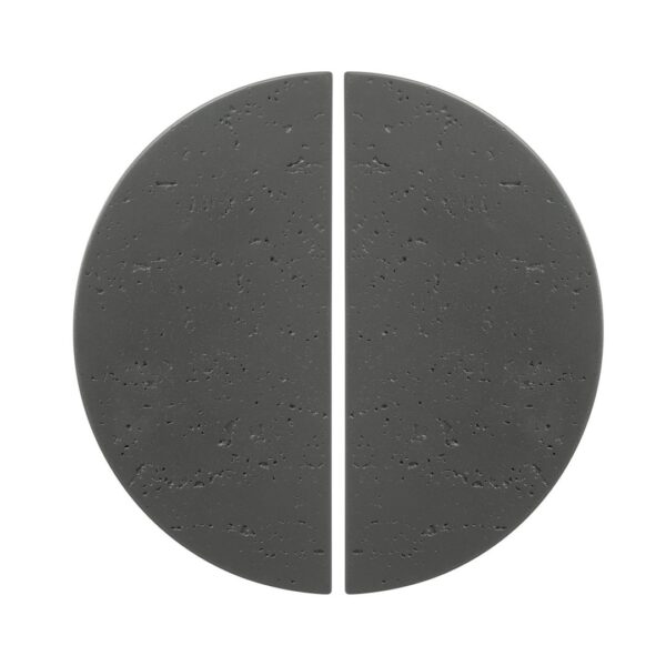 Atelis Concrete Half Moon Entry Door Pull (Pair) - Dark Grey