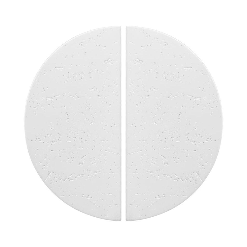 Atelis Concrete Half Moon Entry Door Pull (Pair) - White