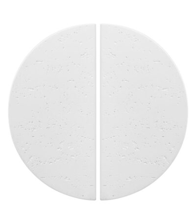 Atelis Concrete Half Moon Entry Door Pull (Pair) - White