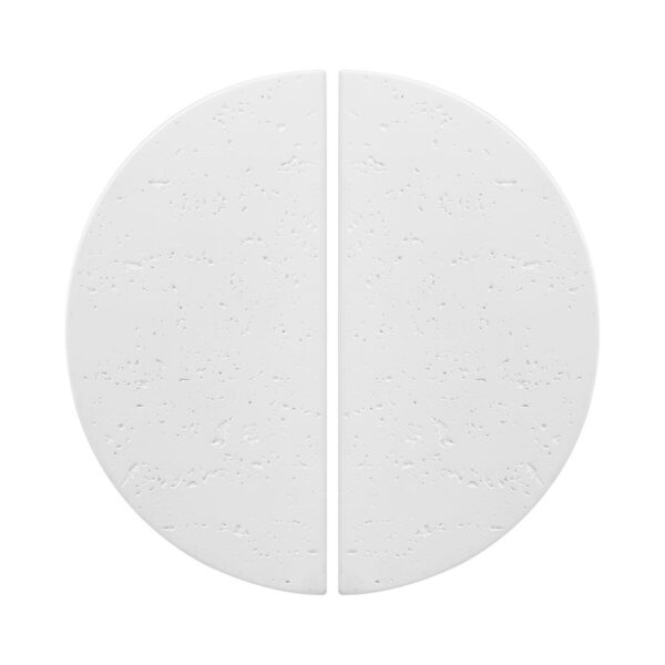 Atelis Concrete Half Moon Entry Door Pull (Pair) - White
