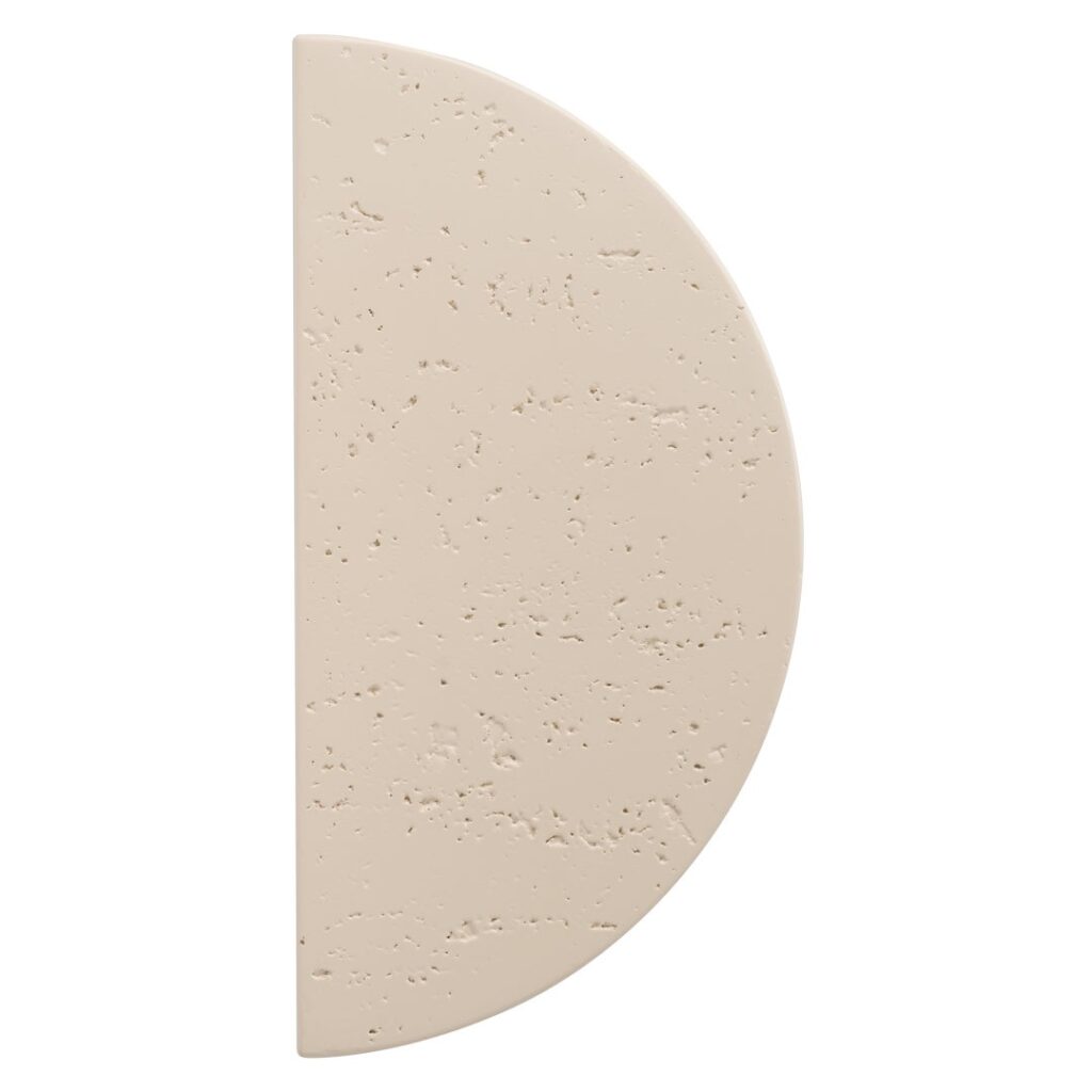 Atelis Concrete Half Moon Entry Door Pull (Single) - Almond