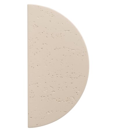 Atelis Concrete Half Moon Entry Door Pull (Single) - Almond