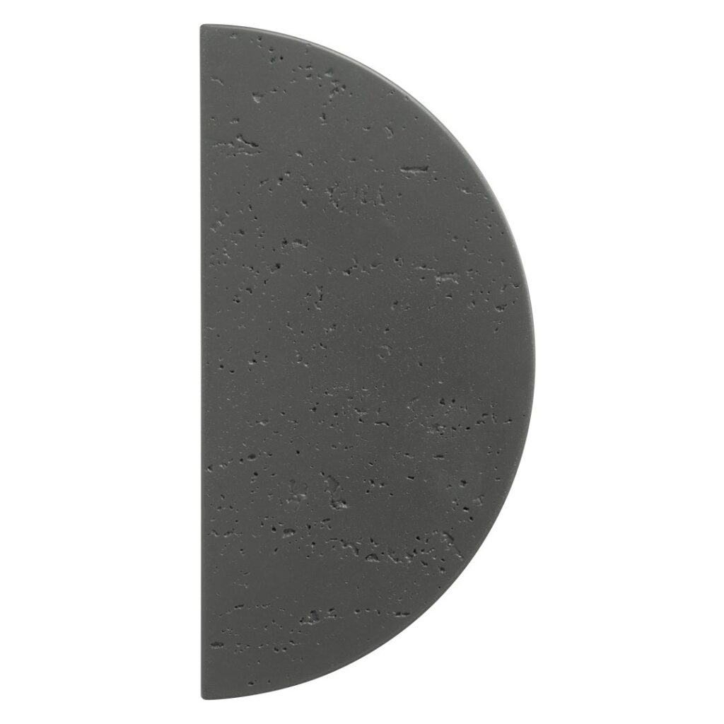 Atelis Concrete Half Moon Entry Door Pull (Single) - Dark Grey