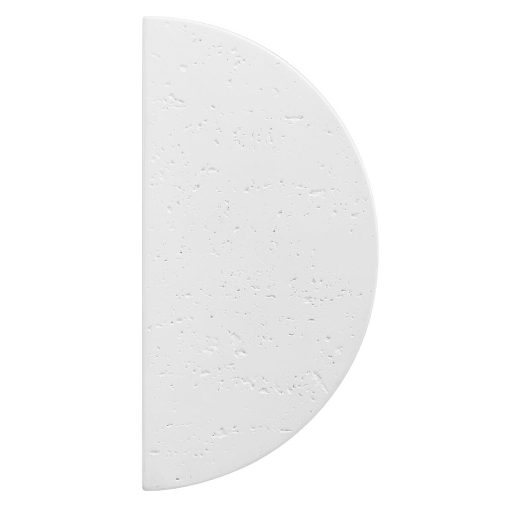 Atelis Concrete Half Moon Entry Door Pull (Single) - White