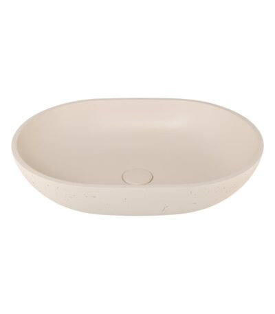 Atelis Oval Concrete Basin - Almond