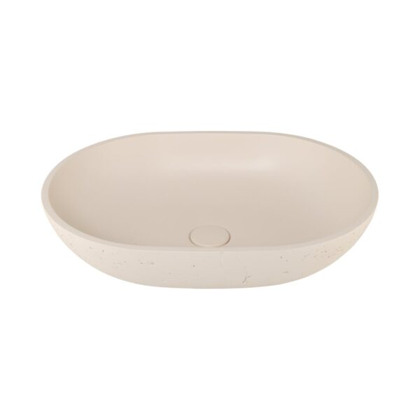 Atelis Oval Concrete Basin - Almond