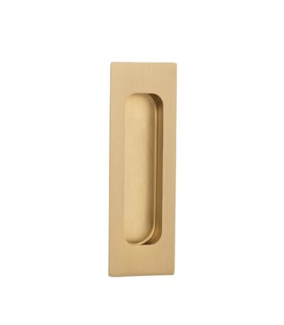 Atley Rectangular Flush Pull - Brushed Brass