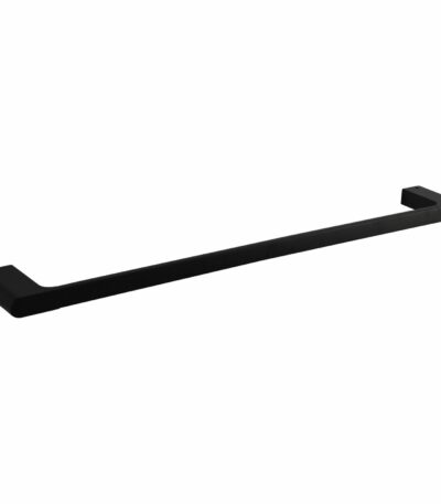 AU Black Single Towel Rail 600mm