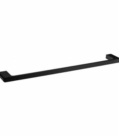 AU Black Single Towel Rail 800mm