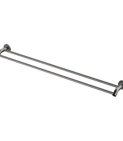 Axle 900mm Double Towel Rail, Gun Metal