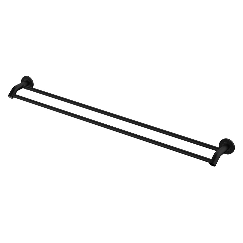 Axle 900mm Double Towel Rail, Matte Black