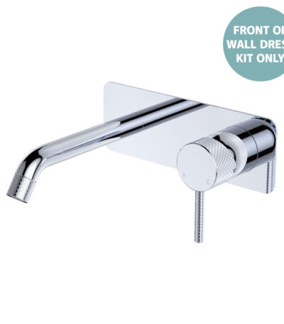 Axle Wall Basin/Bath Mixer Dress Kit,Rectangular Plate, 160mm Outlet, Chrome