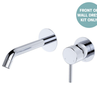 Axle Wall Basin/Bath Mixer Dress Kit, Round Plates, 160mm Outlet, Chrome