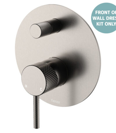 Axle Wall Diverter Mixer Dress Kit, Large Round Plates, Brushed Nickel
