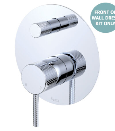 Axle Wall Diverter Mixer Dress Kit, Large Round Plates, Chrome