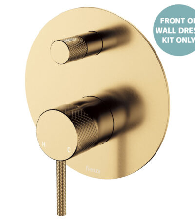 Axle Wall Diverter Mixer Dress Kit, Large Round Plates, Urban Brass