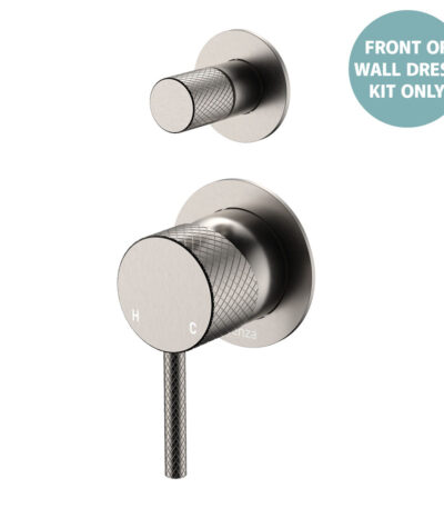 Axle Wall Diverter Mixer Dress Kit, Small Round Plates, Brushed Nickel