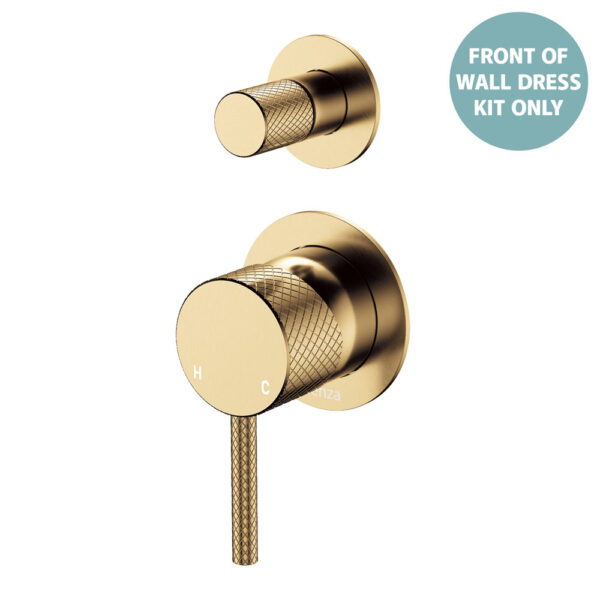 Axle Wall Diverter Mixer Dress Kit, Small Round Plates, Urban Brass