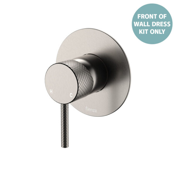 Axle Wall Mixer Dress Kit, Large Round Plate, Brushed Nickel