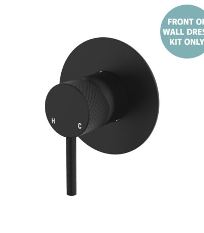 Axle Wall Mixer Dress Kit, Large Round Plate, Matte Black