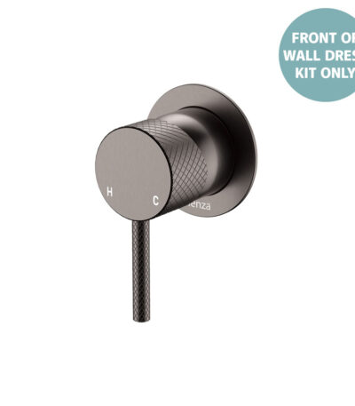 Axle Wall Mixer Dress Kit, Small Round Plate, Gun Metal