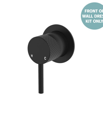 Axle Wall Mixer Dress Kit, Small Round Plate, Matte Black