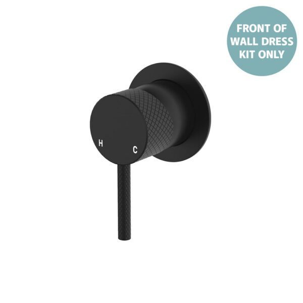 Axle Wall Mixer Dress Kit, Small Round Plate, Matte Black
