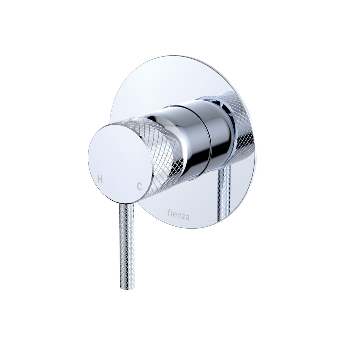 Axle Wall Mixer, Large Round Plate, Chrome
