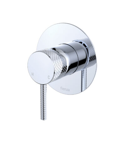 Axle Wall Mixer, Large Round Plate, Chrome