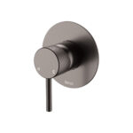 Axle Wall Mixer, Large Round Plate, Gun Metal