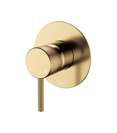 Axle Wall Mixer, Large Round Plate, Urban Brass