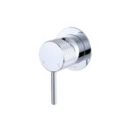 Axle Wall Mixer, Small Round Plate, Chrome