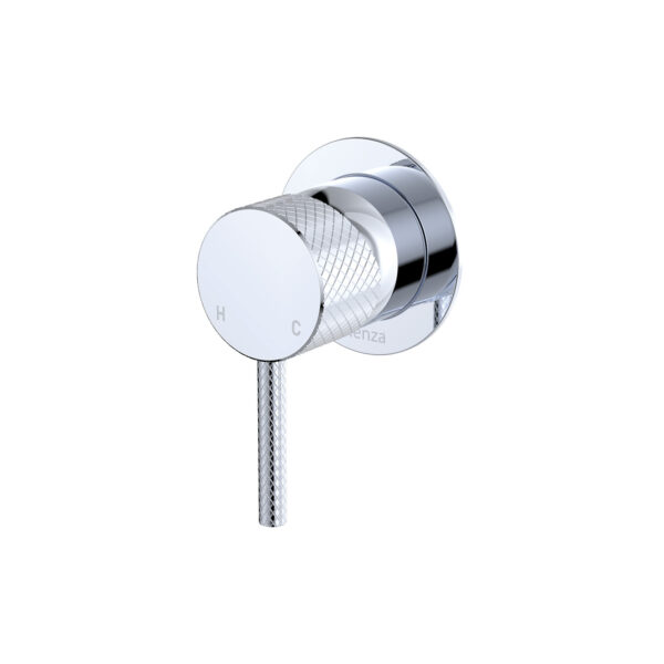 Axle Wall Mixer, Small Round Plate, Chrome