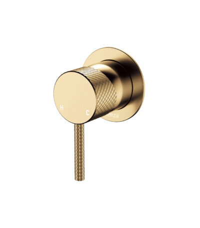 Axle Wall Mixer, Small Round Plate, Urban Brass