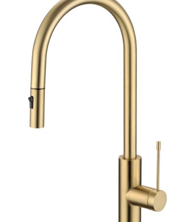 Aziz-II Pull Out Sink Mixer - Brushed Gold | PCC1003BG