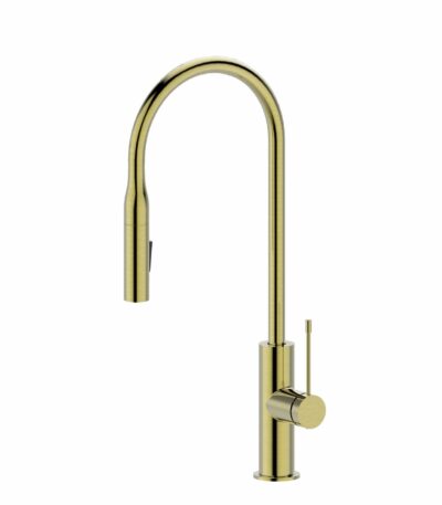 Aziz Pull Out Sink Mixer - Brushed Gold | PCC1002BG
