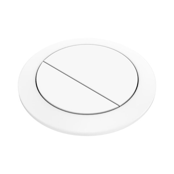Back to Wall Round Toilet Flush Buttons, Gloss White