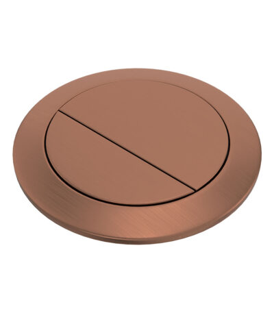 Back to Wall Round Toilet Flush Buttons, PVD Brushed Copper