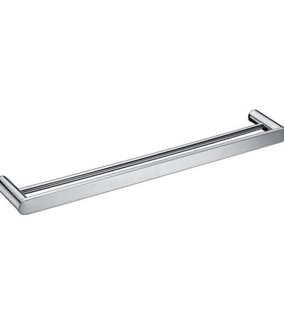 BADUNDKUCHE BK2302-800 SS RUND DOUBLE TOWEL RAIL 800MM CHROME AND COLOURED - Urban Designs Bathroom and Kitchen